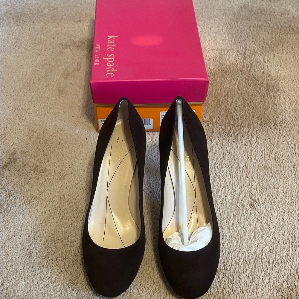 Kate spade size 8 brown heel with leopard